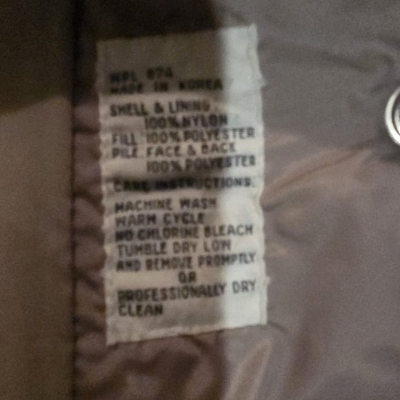 Women's White Stag Taupe Puffer Coat with Cream Faux Shearling Collar - Picture 7 of 7